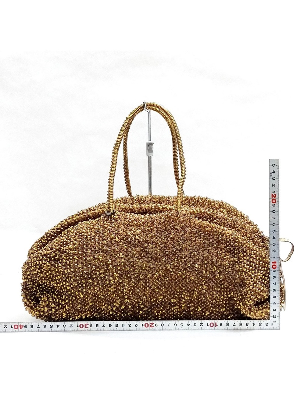 Anteprima Gold Woven Shoulder Bag with Top Handles - Picture 2 of 8